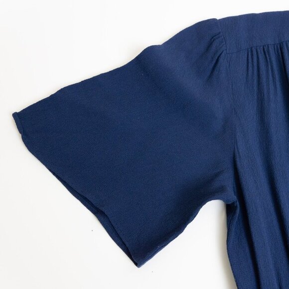 ✨ Aritzia Wilfred Illana Wide Leg Jumpsuit Classic Navy Lightweight - Picture 9 of 15